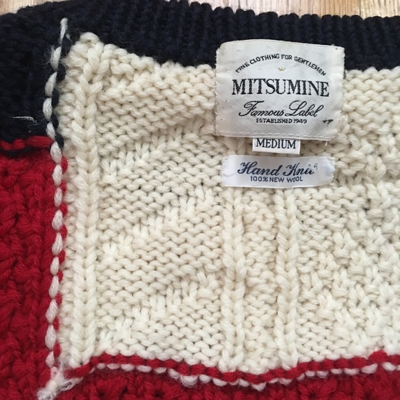 Vintage Patchwork Boro 100% pure wool knit sweater - Picture 3 of 8